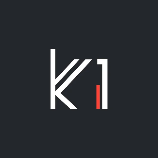 Round logo K1 — Stock Vector