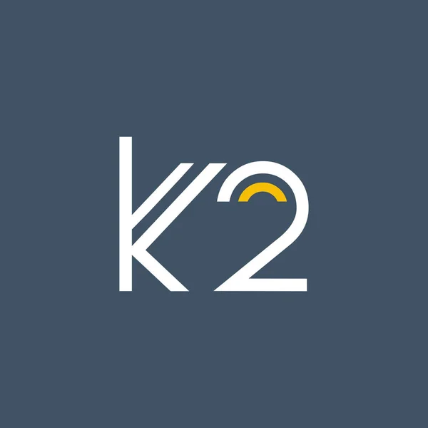 Круглый логотип K2 — стоковый вектор