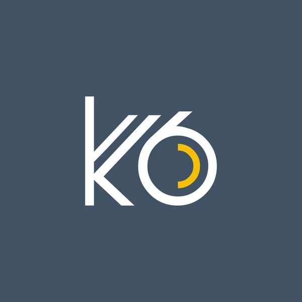 Yuvarlak logo K6 — Stok Vektör