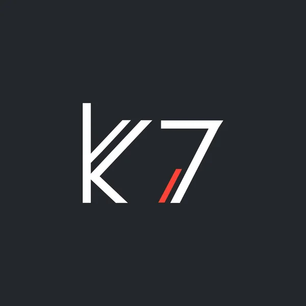 Yuvarlak logo K7 — Stok Vektör