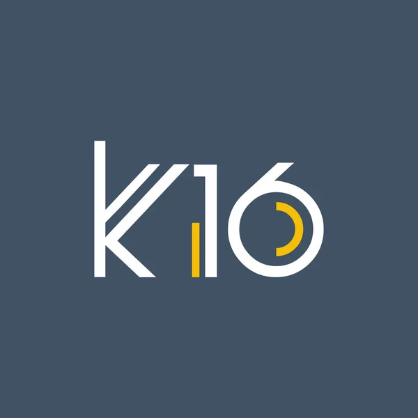 Yuvarlak logo K16 — Stok Vektör