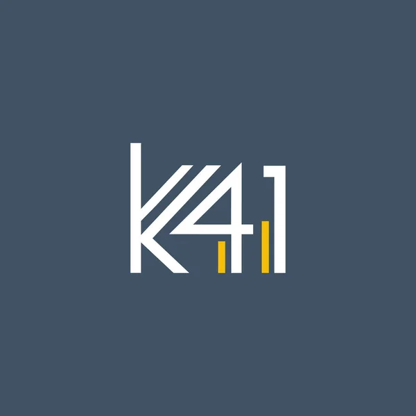 Yuvarlak logo K41 — Stok Vektör