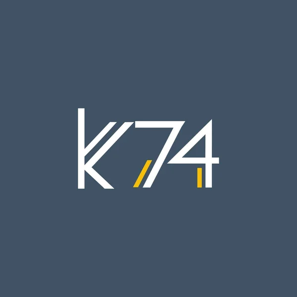 Yuvarlak logo K74 — Stok Vektör