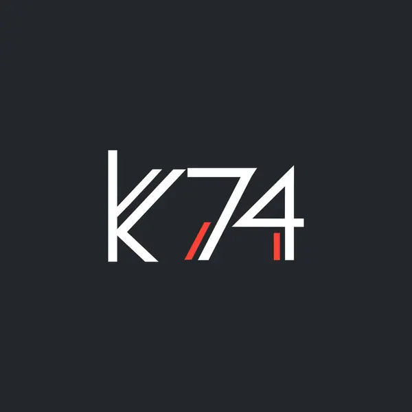 Yuvarlak logo K74 — Stok Vektör
