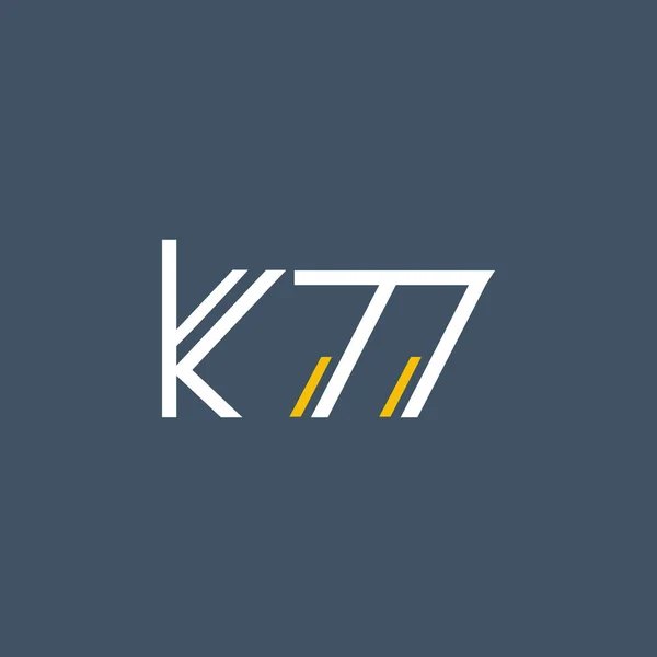 Yuvarlak logo K77 — Stok Vektör