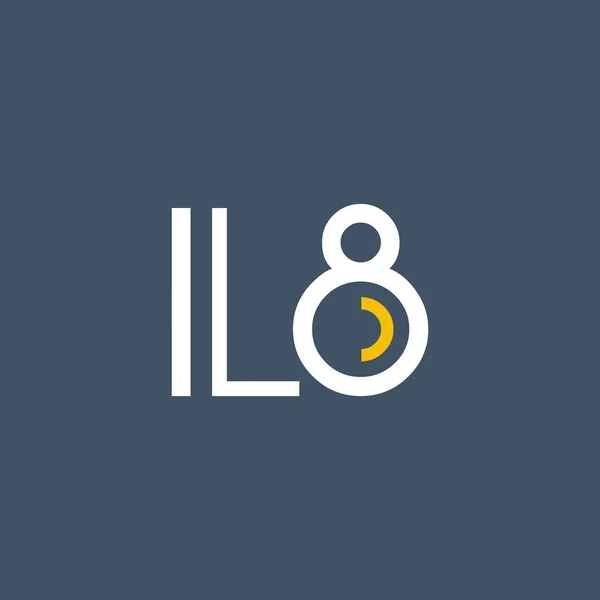 라운드 로고 Il8 — 스톡 벡터