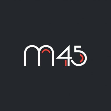 Sayı ve harf logo M45