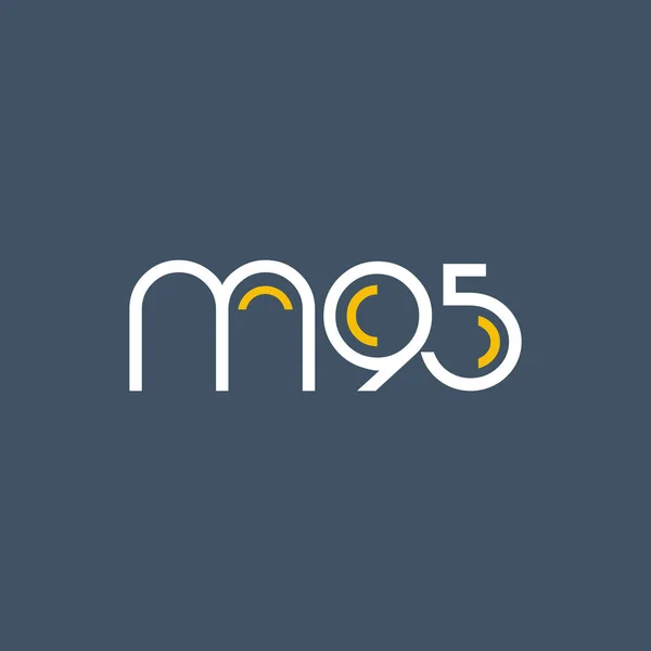 Número y letra del logotipo M95 — Vector de stock