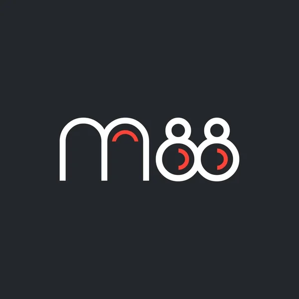 Número y letra del logotipo M88 — Vector de stock