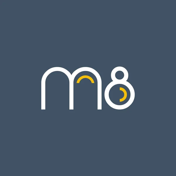 Número y letra del logotipo M8 — Vector de stock