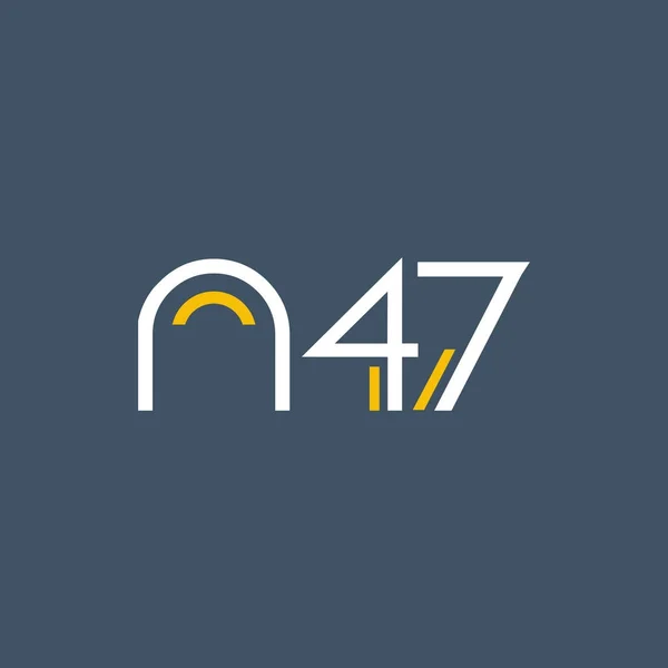 Número y logotipo de la letra N47 — Vector de stock