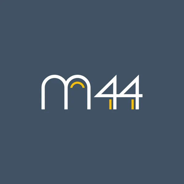 Number and letter logo M44 — Stock Vector