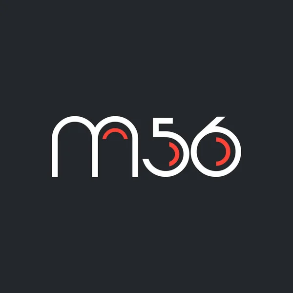 Número y letra del logotipo M56 — Vector de stock