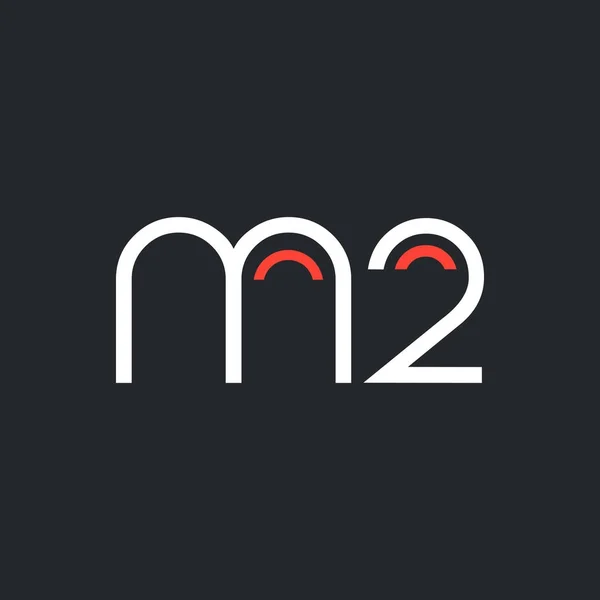 Número y letra del logotipo M2 — Archivo Imágenes Vectoriales