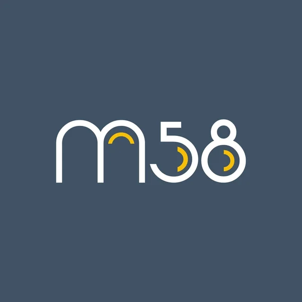 Número y letra del logotipo M58 — Vector de stock