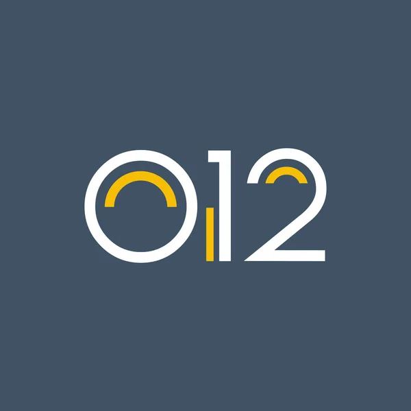 डिजिटल लोगो O12 का डिजाइन — स्टॉक वेक्टर