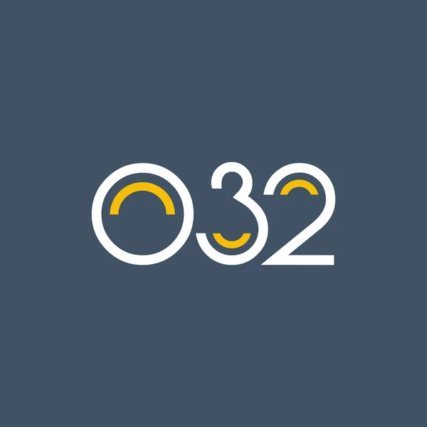 Logo à chiffres O32 — Image vectorielle