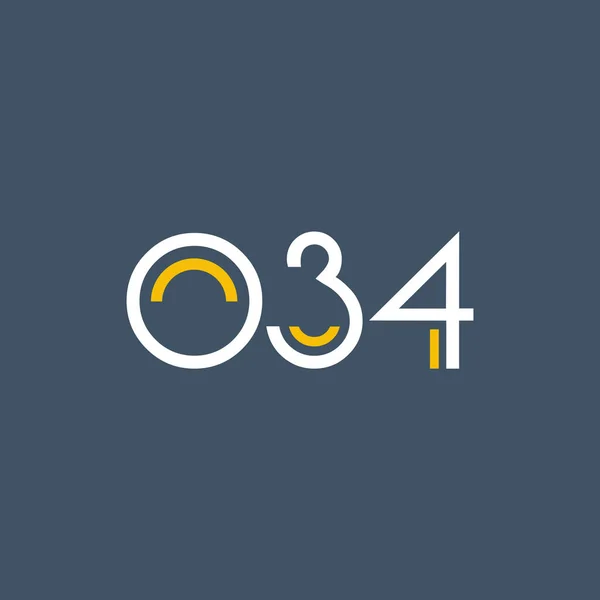 Digital logosu O34 tasarımı — Stok Vektör