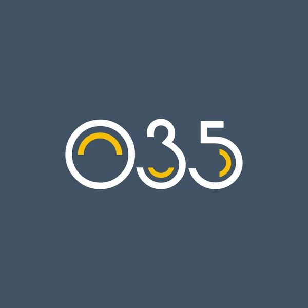 Цифра логотип O35 — стоковый вектор