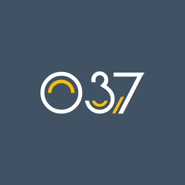 Design av digitala logotyp O37 — Stock vektor