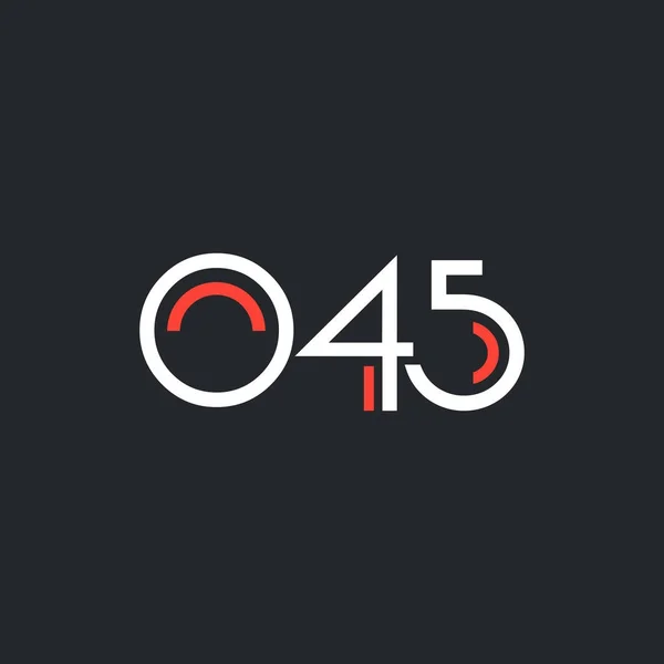 Číslice logo O45 — Stockový vektor