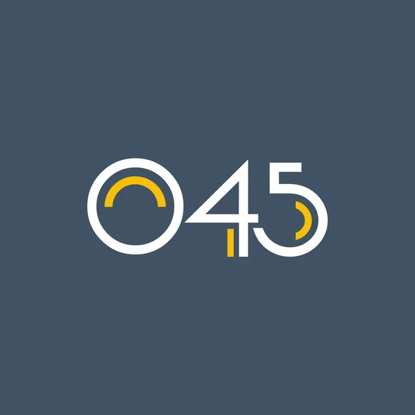 Progettazione del logo digitale O45 — Vettoriale Stock