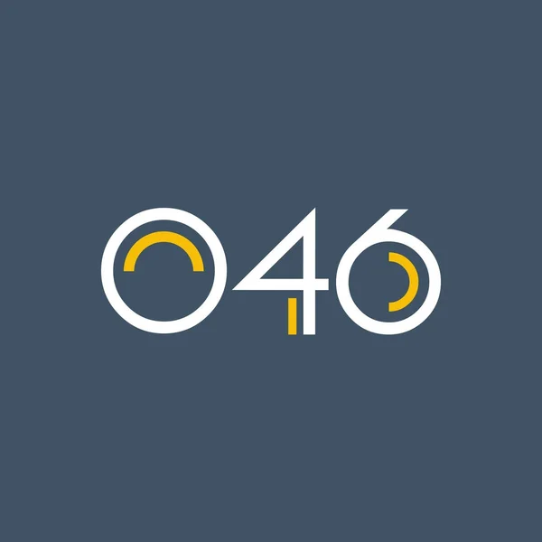 Design av digitala logotyp O46 — Stock vektor