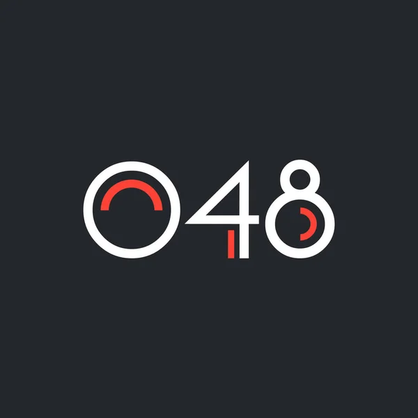 Design of digital logo O48 — Stock Vector