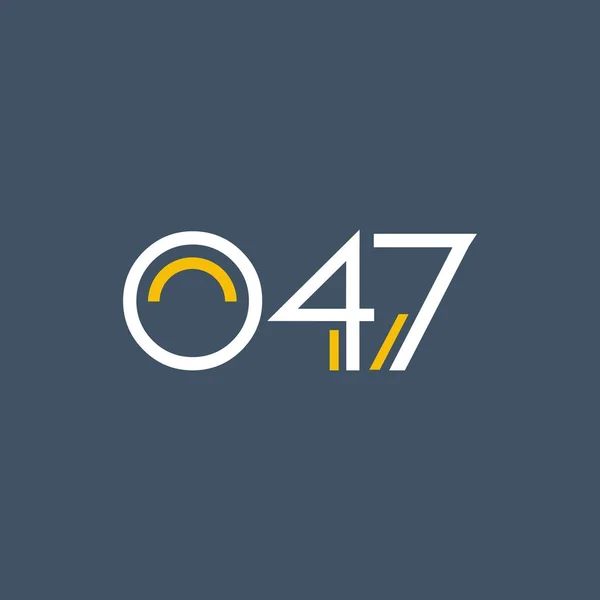 Conception du logo numérique O47 — Image vectorielle