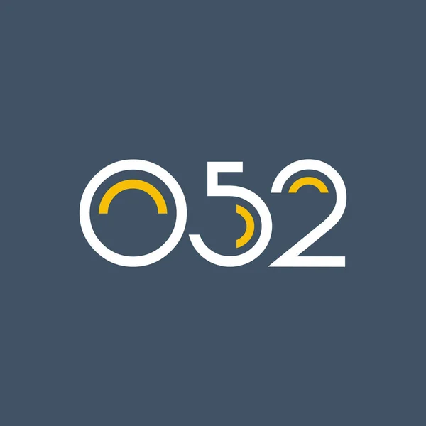 数字标识 O52 的设计 — 图库矢量图片