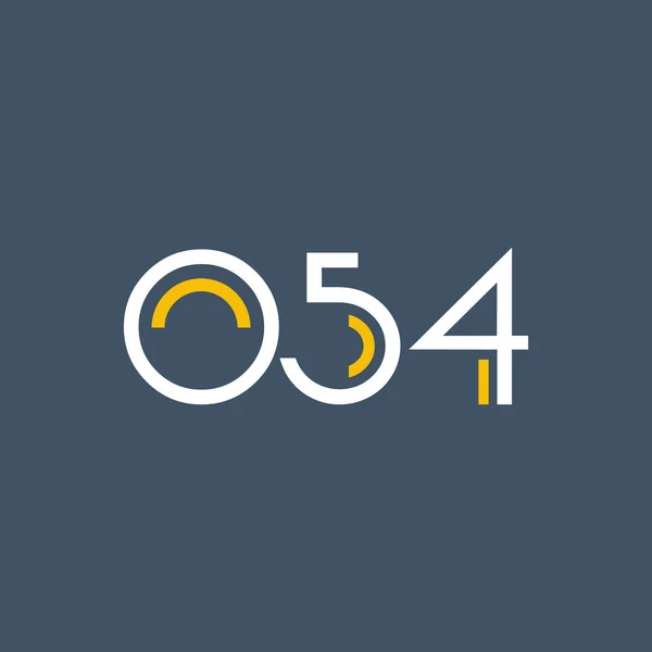 Progettazione del logo digitale O54 — Vettoriale Stock