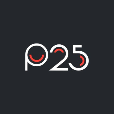 Sayı ve harf logo P25