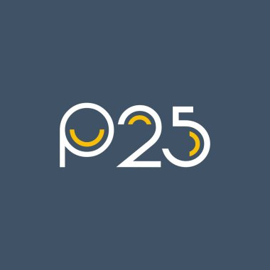 Sayı ve harf logo P25
