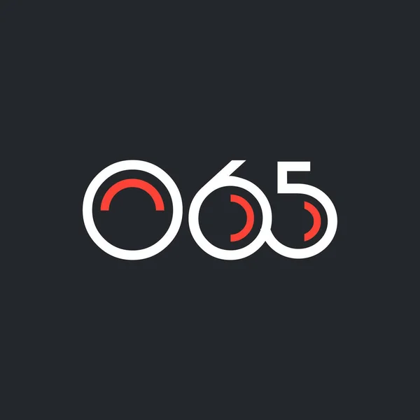 Дизайн цифрового логотипу O65 — стоковий вектор