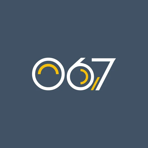Progettazione del logo digitale O67 — Vettoriale Stock