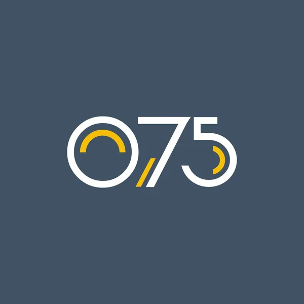 Ontwerp van digitale logo O75 — Stockvector