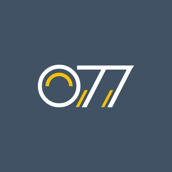 数字标识 O77 的设计 — 图库矢量图片