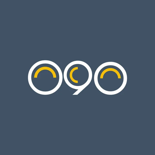 Diseño del logo digital O90 — Vector de stock