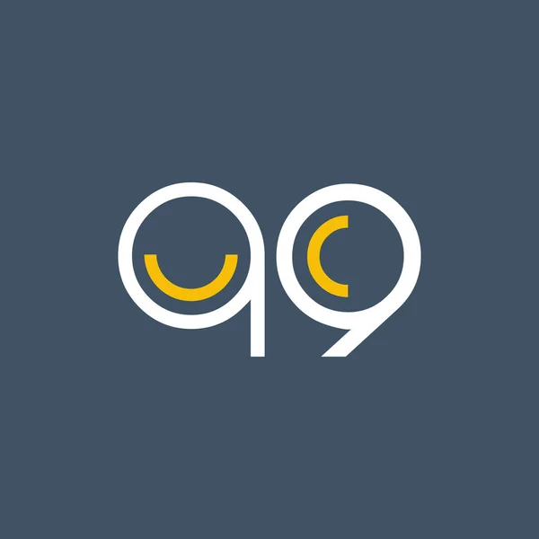Numéro et logo de la lettre Q9 — Image vectorielle