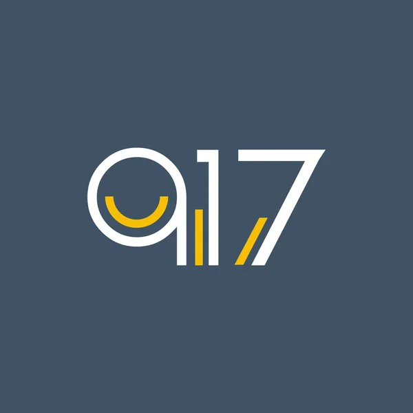 Número e logotipo da letra Q17 — Vetor de Stock