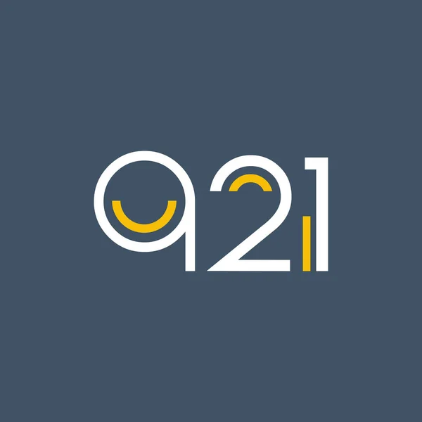 Numer i list logo P21 — Wektor stockowy
