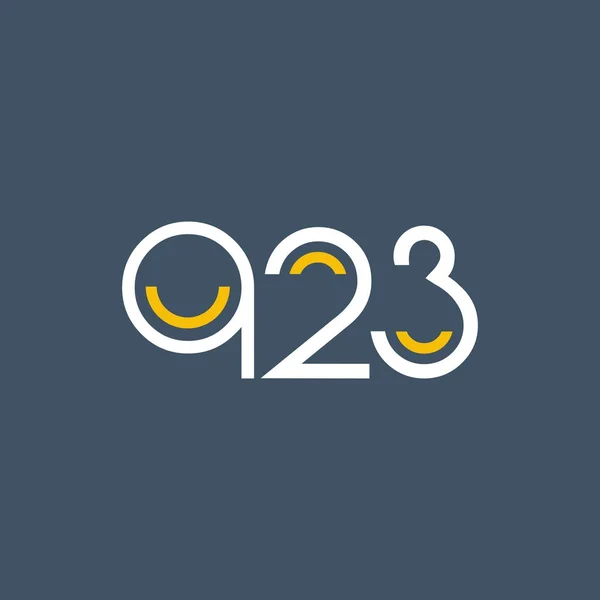 Numéro et logo de la lettre Q23 — Image vectorielle