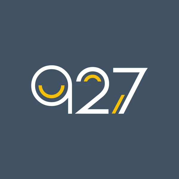 Numéro et logo de la lettre Q27 — Image vectorielle