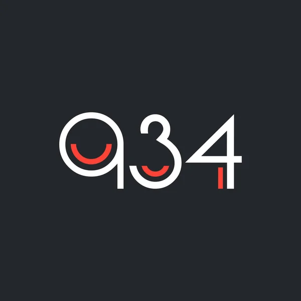 Sayı ve harf logo Q34 — Stok Vektör