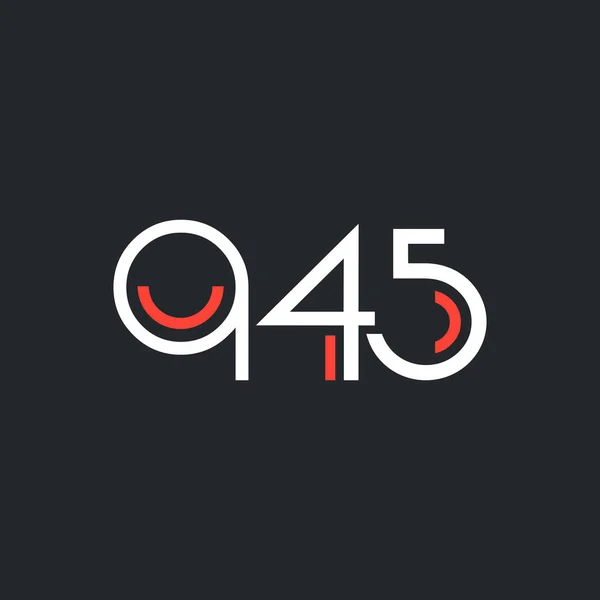 Sayı ve harf logo Q45 — Stok Vektör