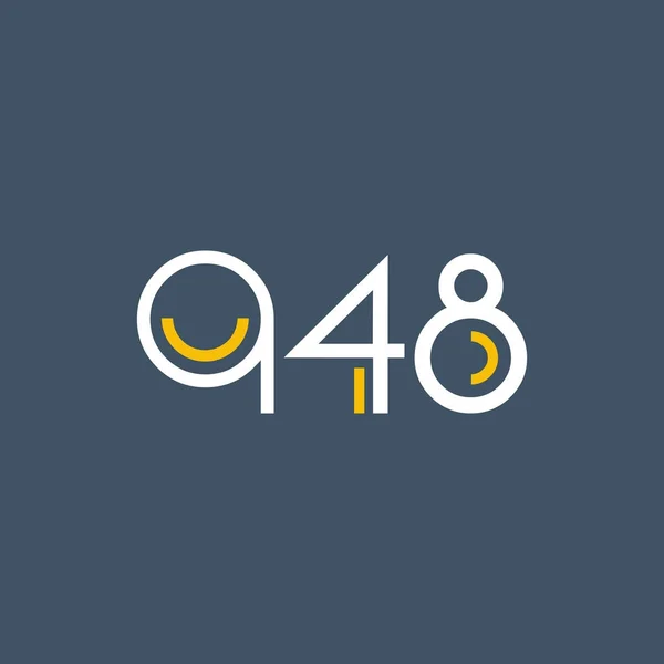 Sayı ve harf logo Q48 — Stok Vektör
