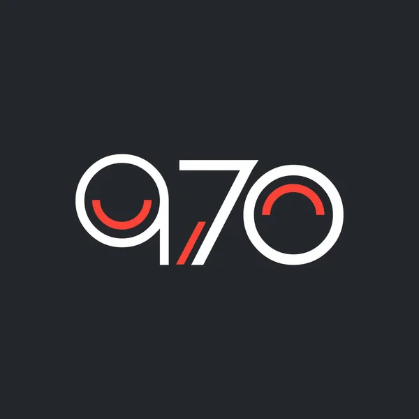 Nomor dan logo huruf Q70 - Stok Vektor