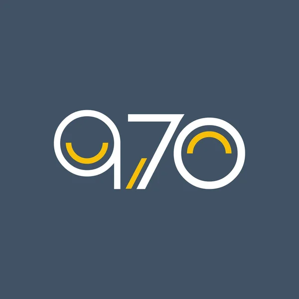Número e letra logotipo Q70 —  Vetores de Stock