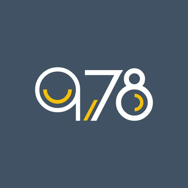 Numéro et logo de la lettre Q78 — Image vectorielle