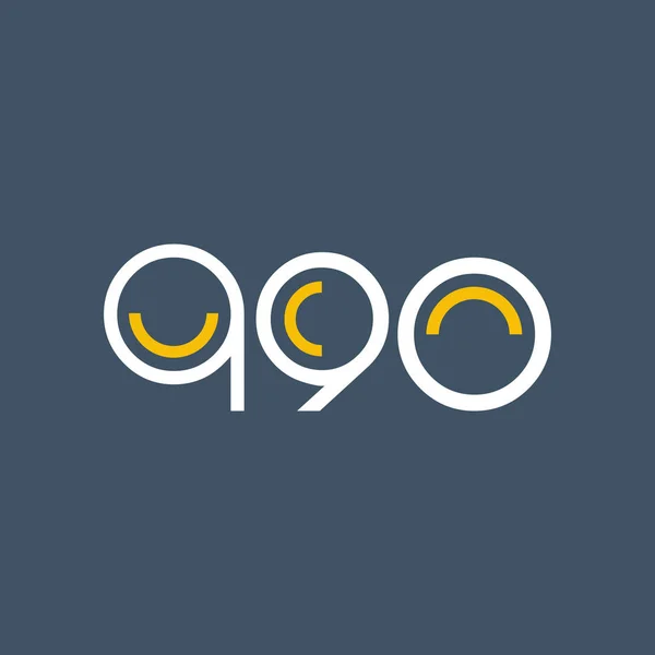 Diseño del logo digital Q90 — Vector de stock